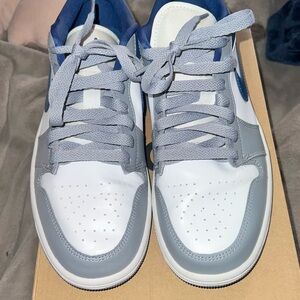 Blue and Gray Sneakers